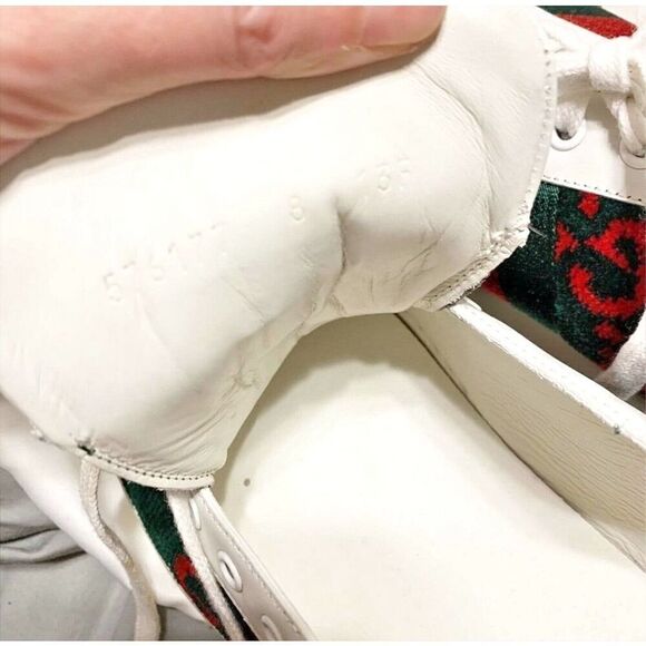 Gucci Ace GG Logo Terry Cloth Green Red Velvet Men’s Sneakers Size Gucci Size 8 - Picture 10 of 13